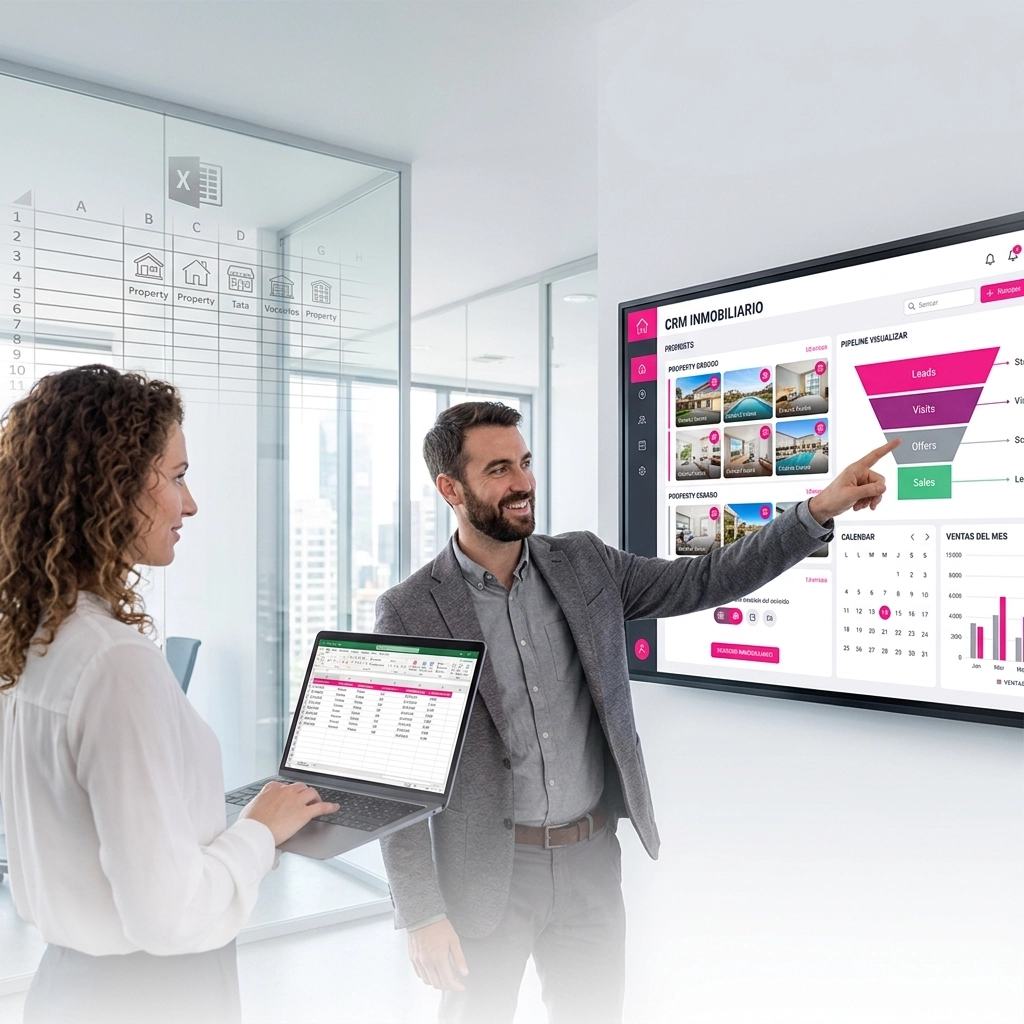 ¿Excel o CRM para inmobiliarias? Por qué tu agencia necesita dar el salto ya