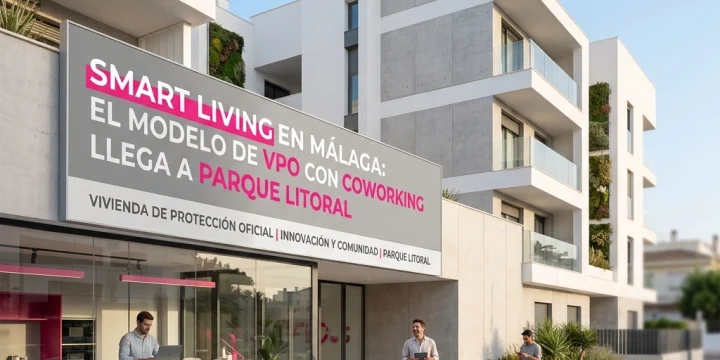 Smart Living en Málaga: El modelo de VPO con coworking llega a Parque Litoral