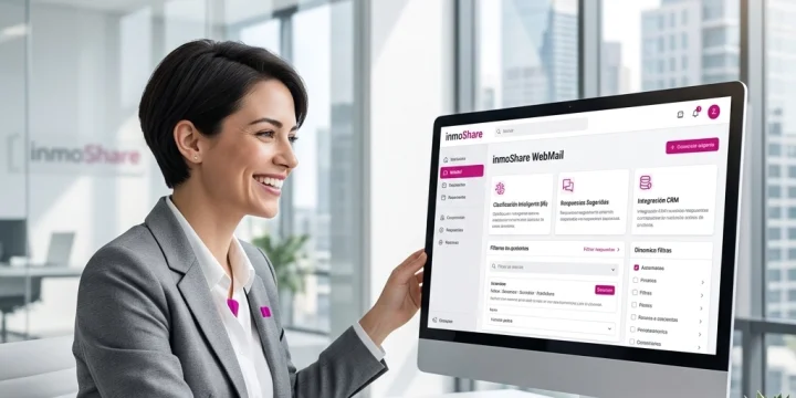 IA en la inmobiliaria: Cómo el WebMail inteligente de inmoShare ahorra horas de oficina